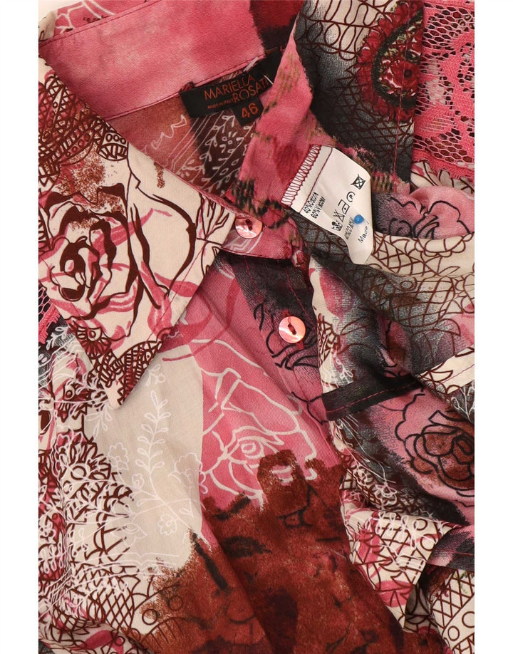 Mariella Rosati Damen-Hemdbluse IT 46, groß, mehrfarbig, Patchwork