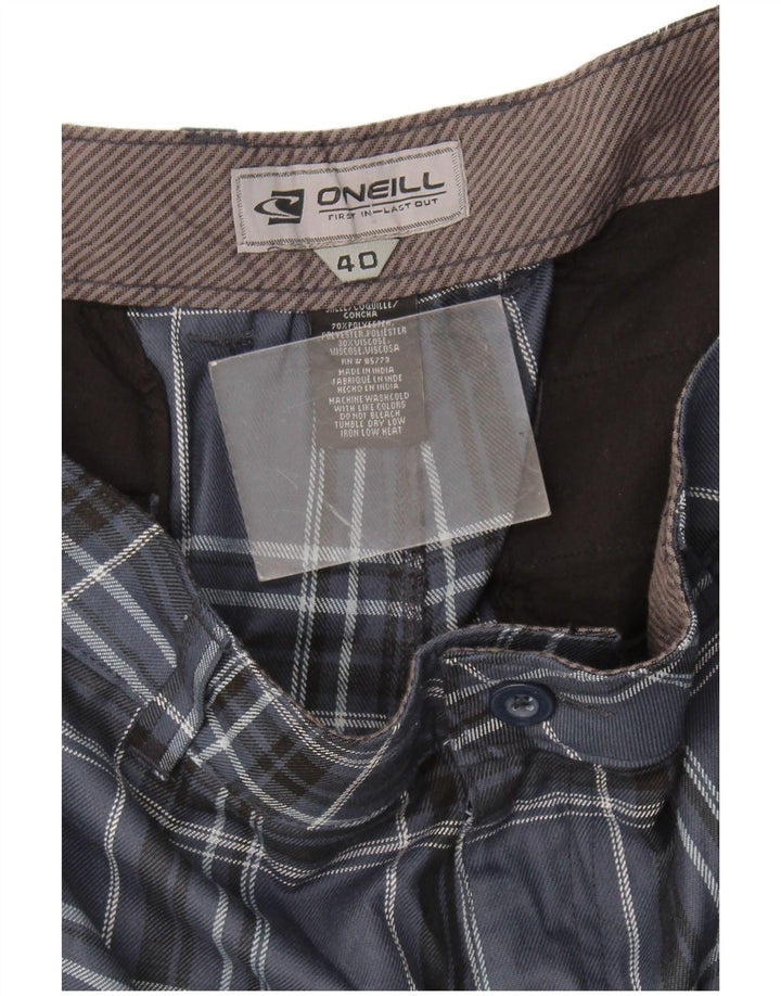 O'Neill Herren Chinoshorts W40 XL Marineblau kariertes Polyester