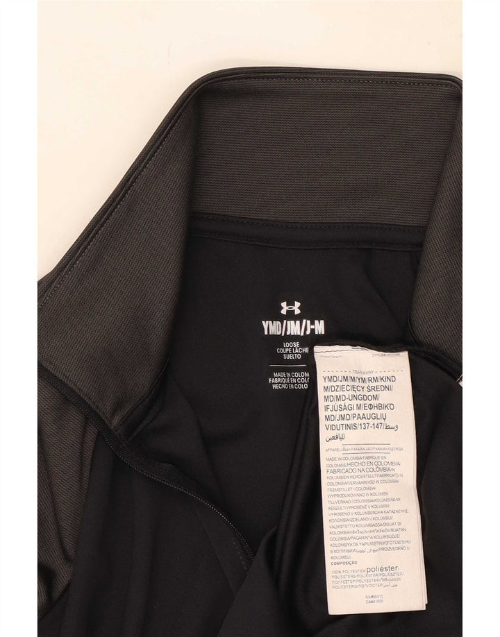 Under Armour Mädchen-Trainingsanzugoberteil mit grafischem Pullover, 9–10 Jahre, mittelschwarz