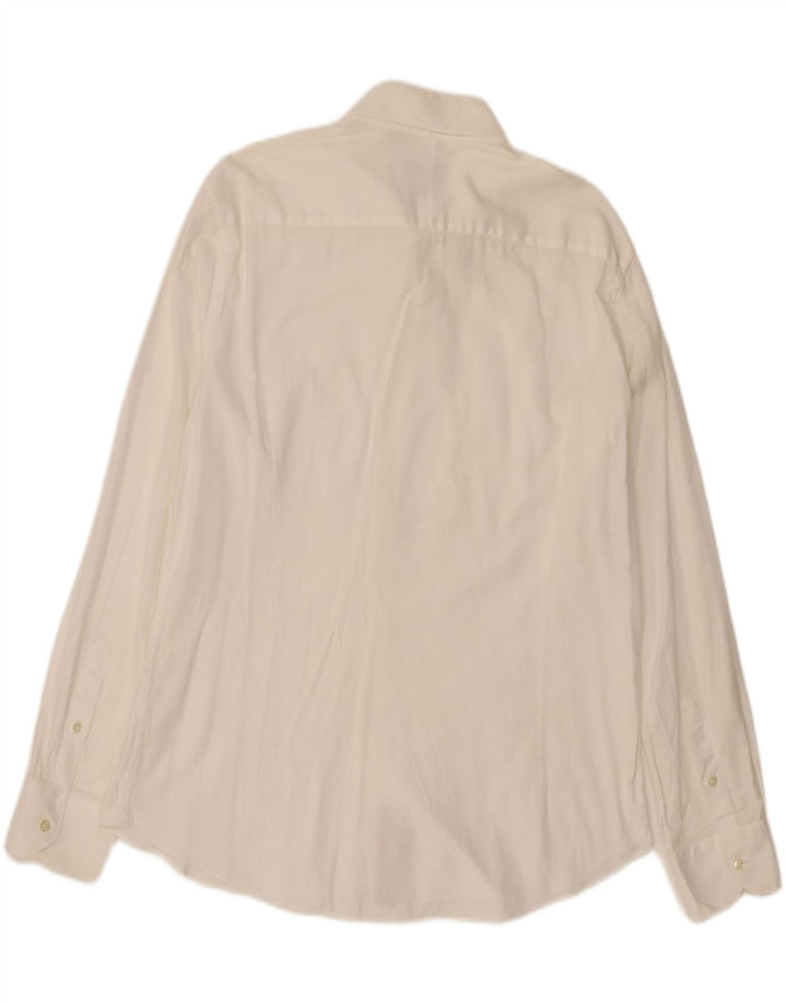 MASSIMO DUTTI Mens Shirt EU 44 XL White Vintage Massimo Dutti and Second-Hand Massimo Dutti from Messina Hembry 
