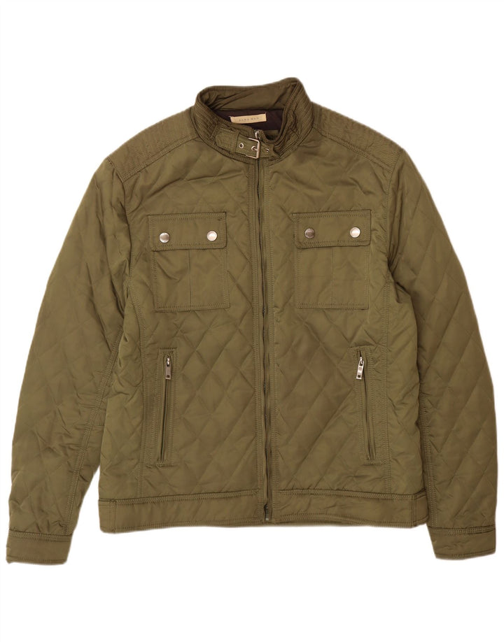 Zara Herren Steppjacke UK 44 2XL Khaki Polyester