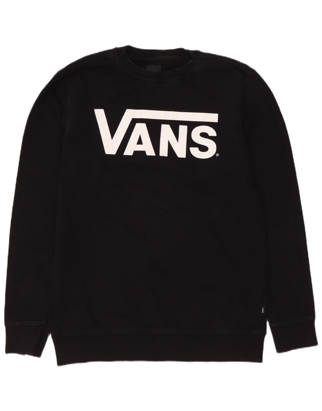 VANS Herren Grafik-Sweatshirt-Pullover aus mittelschwarzer Baumwolle