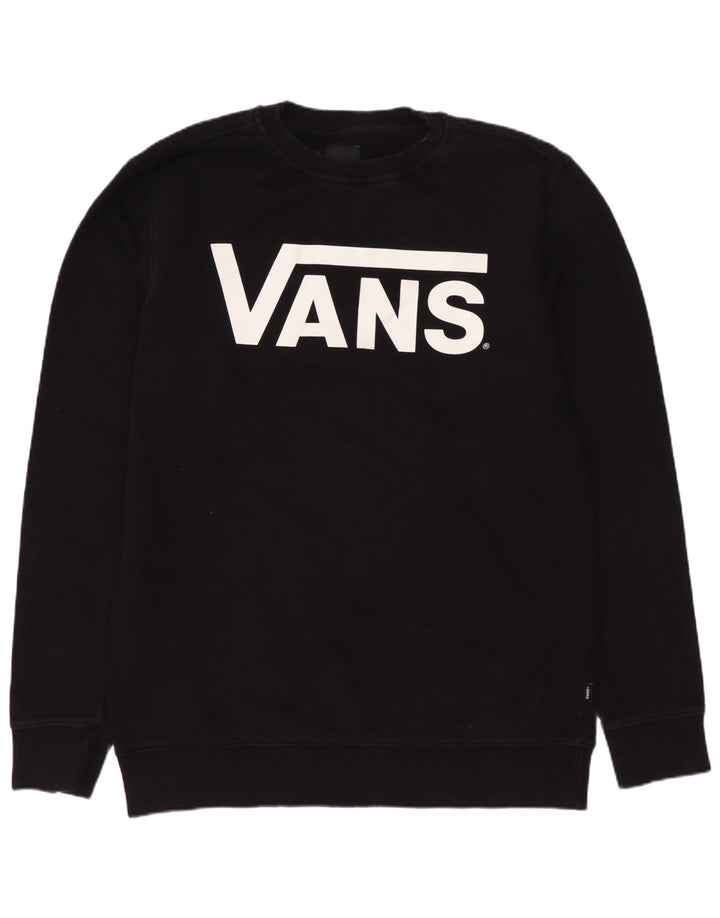 VANS Herren Grafik-Sweatshirt-Pullover aus mittelschwarzer Baumwolle