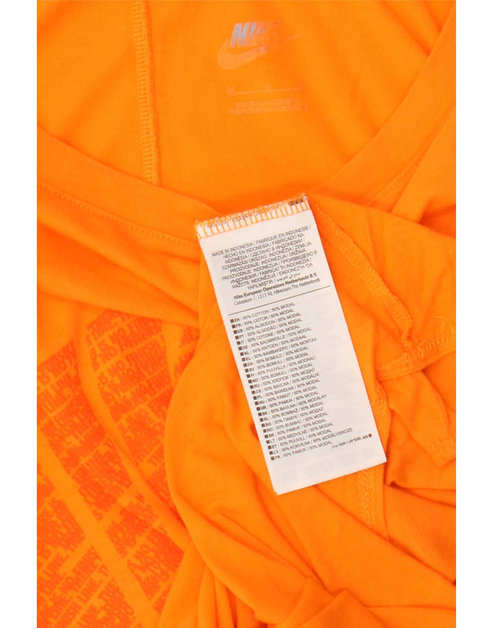 Nike Womens Graphic Vest Top UK 14 Mittelorange Baumwolle