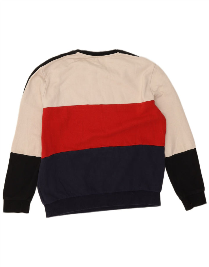 Fila Herren-Sweatshirt mit Grafik, klein, mehrfarbig, Colourblock-Baumwolle