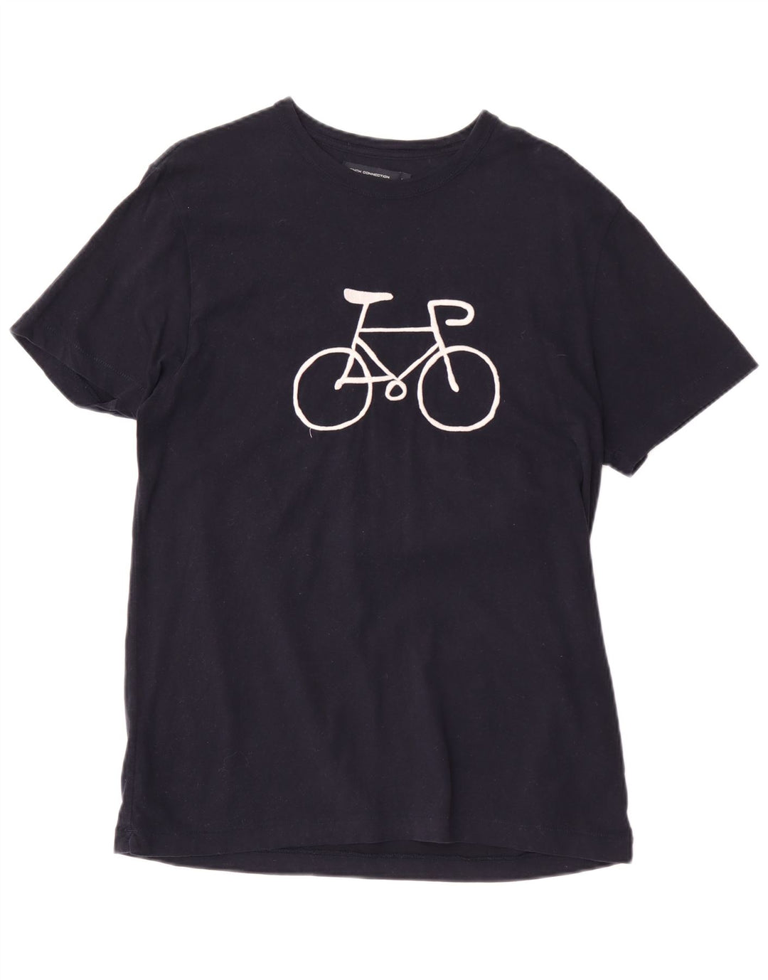 French Connection Herren-T-Shirt mit normaler Passform und Grafik, mittleres Marineblau