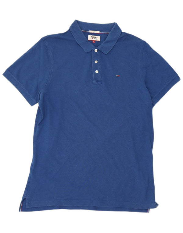 Tommy Hilfiger Herren Slim Fit Poloshirt XL Blau Baumwolle