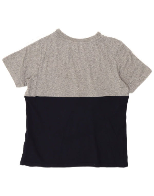 Adidas Jungen T-Shirt mit normaler Grafik, 11–12 Jahre, graues Farbblockdesign