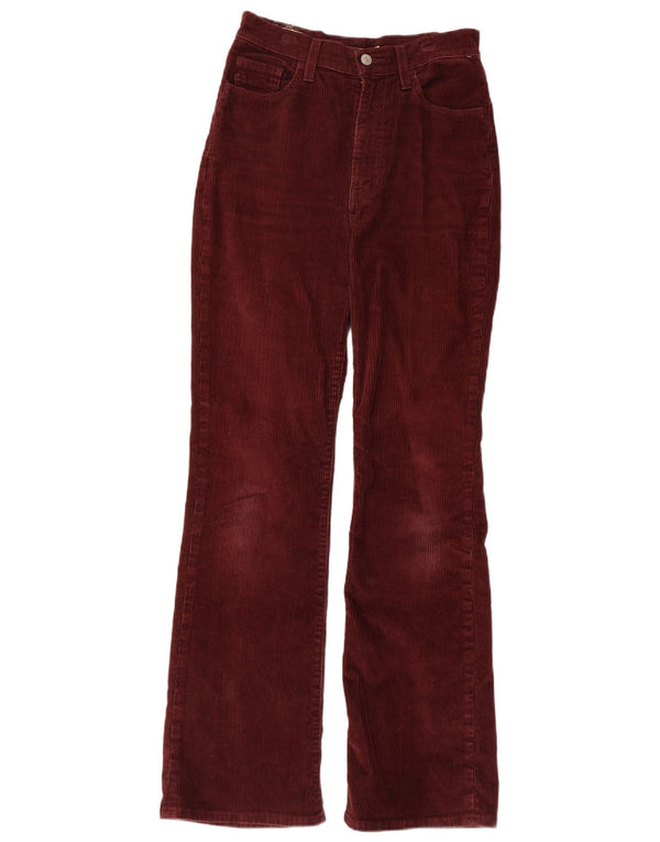 Levi's Damen Ribcage Bootcut Cordhose W26 L33 Burgunderrote Baumwolle