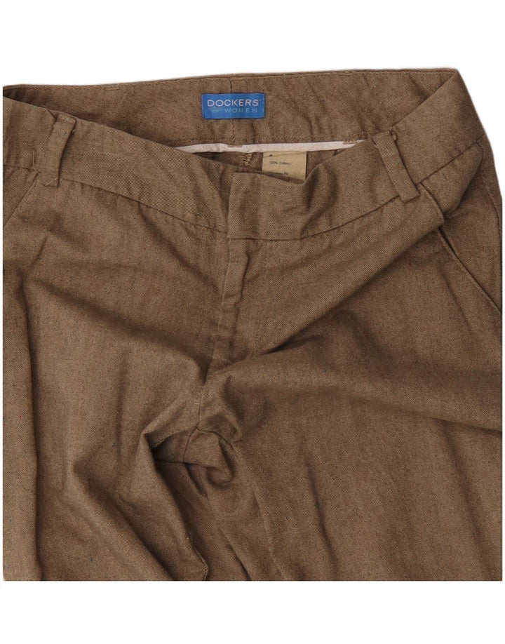 DOCKERS Gerade Chino-Hose für Damen US 8 Medium W32 L30 Beige Baumwolle