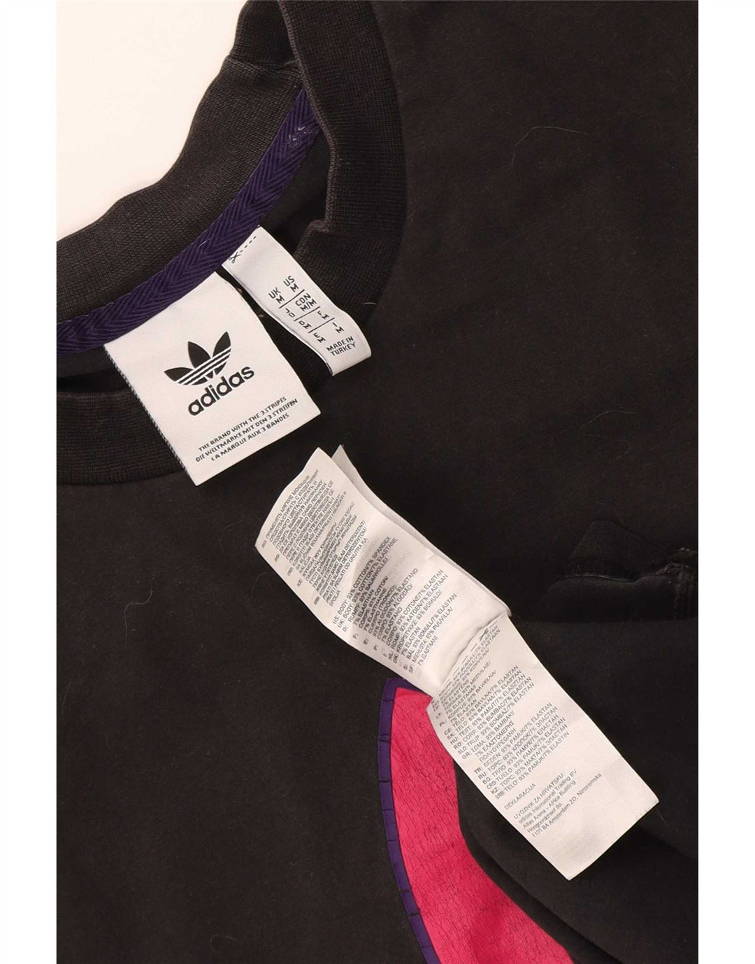 Adidas Herren Grafik T-Shirt Top Medium Schwarz Baumwolle
