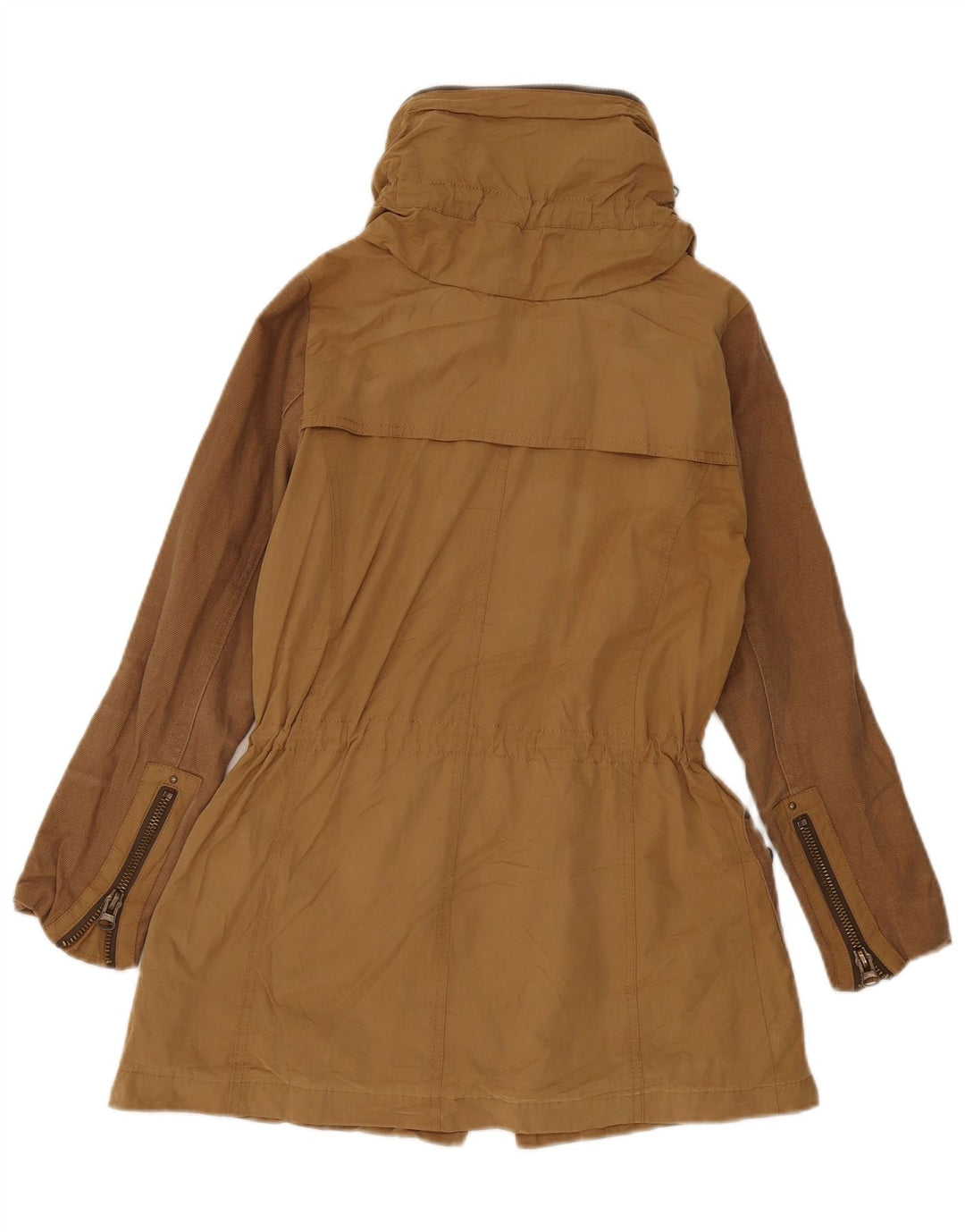 Zara Damen Übergroße Parkajacke UK 6 XS Beige