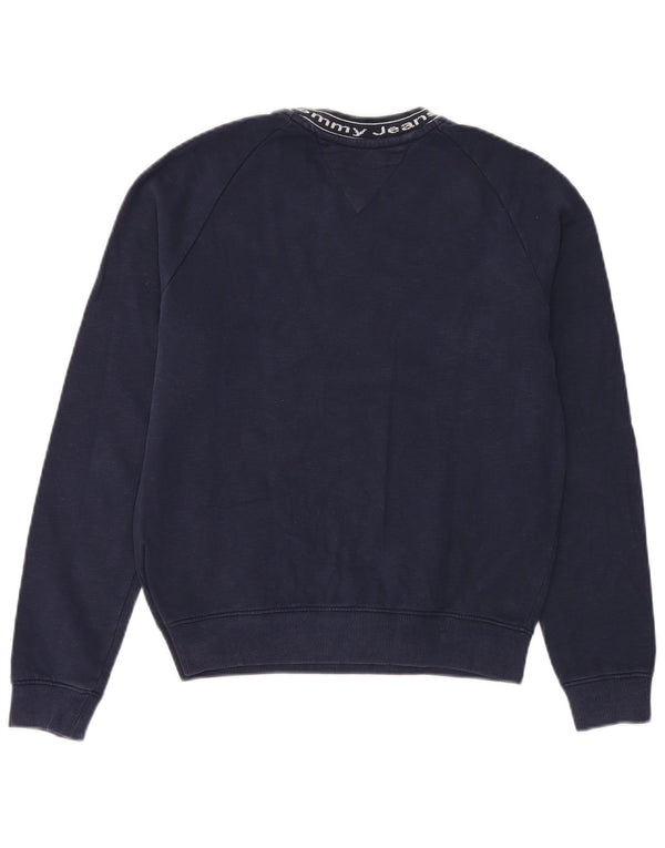 Tommy Hilfiger Damen Grafik-Sweatshirt-Pullover UK 16 Large Marineblau