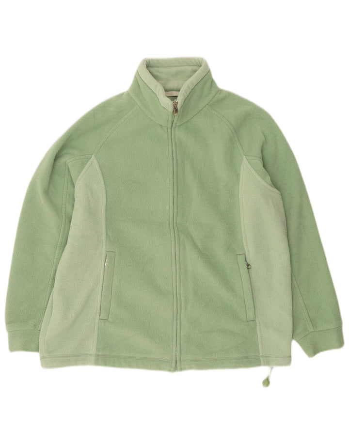 Marks & Spencer Damen Fleecejacke UK 14 Large Grün Farbblock