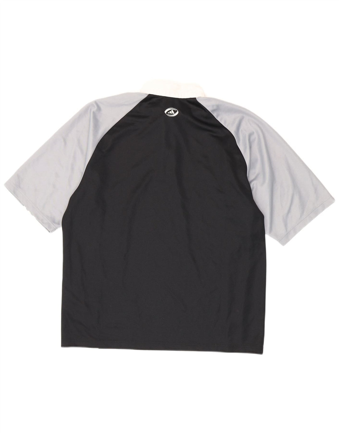 Adidas Herren-Poloshirt, groß, schwarzes Colourblock-Polyester