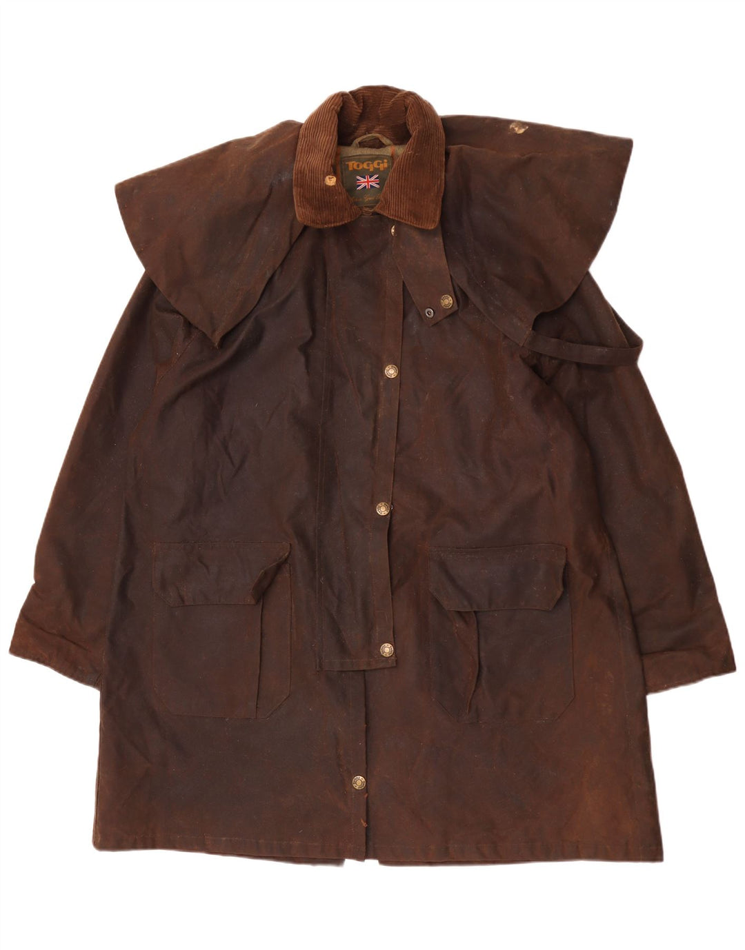Toggi Damen Übergroßer gewachster Baumwollmantel UK 16 Large Braun