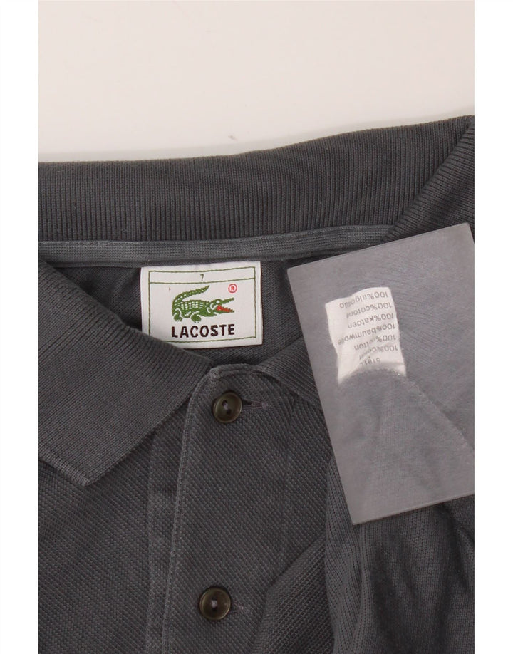 Lacoste Herren-Poloshirt, Größe 7 2XL, graue Baumwolle