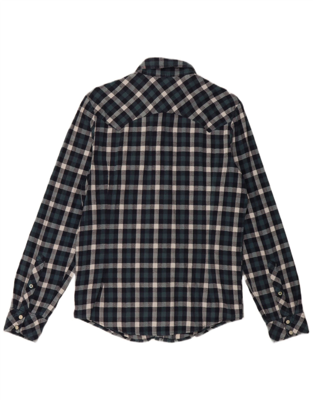 Lee Herren-Slim-Fit-Hemd, klein, blau kariert, Baumwolle