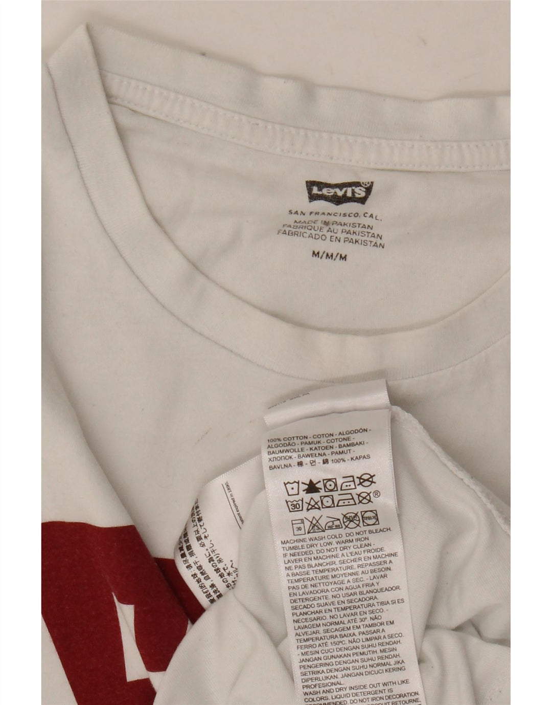 LEVI'S Herren-T-Shirt mit Grafik, mittelweiße Baumwolle