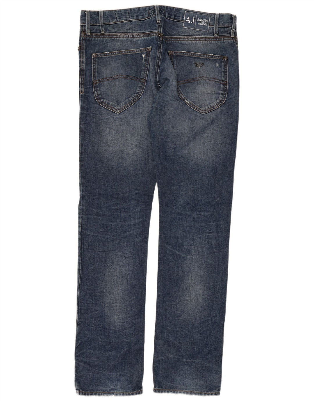 Armani Herren Distressed Slim Jeans W33 L33 Blaue Baumwolle