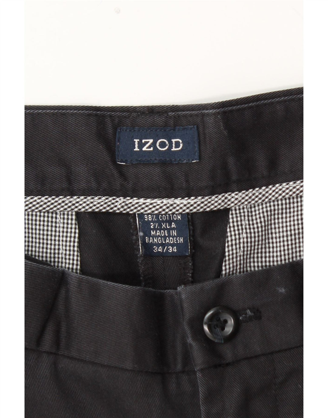 IZOD Gerade Chino-Hose für Herren, W34, L34, marineblaue Baumwolle