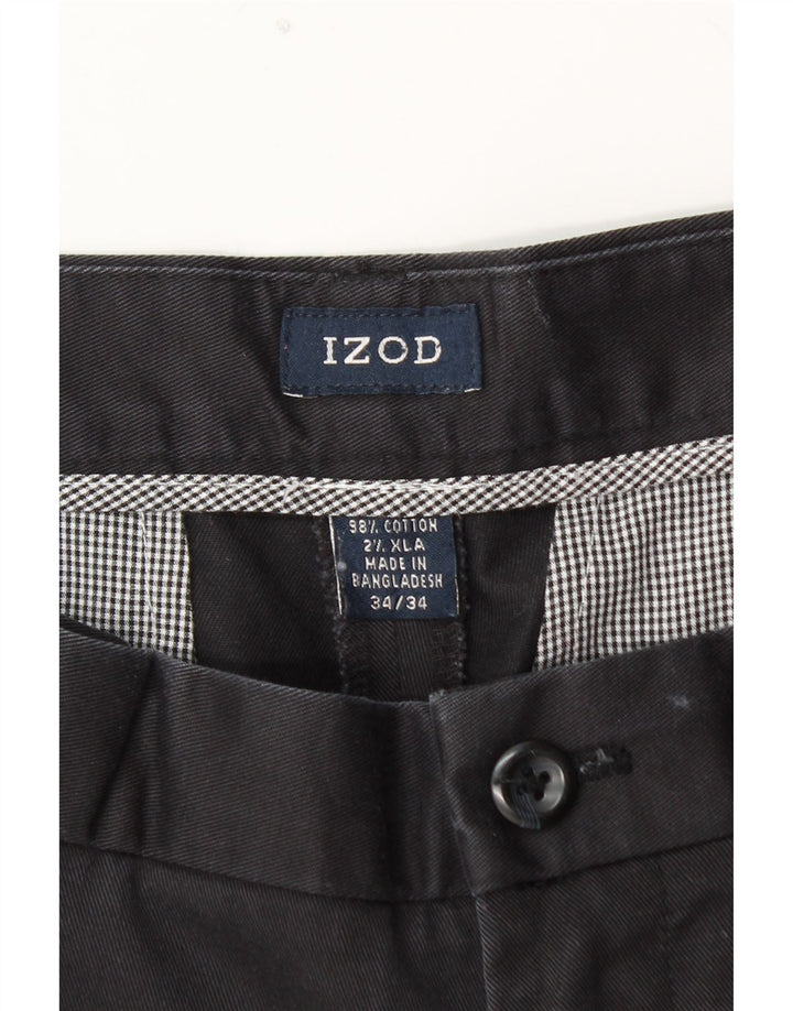 IZOD Gerade Chino-Hose für Herren, W34, L34, marineblaue Baumwolle