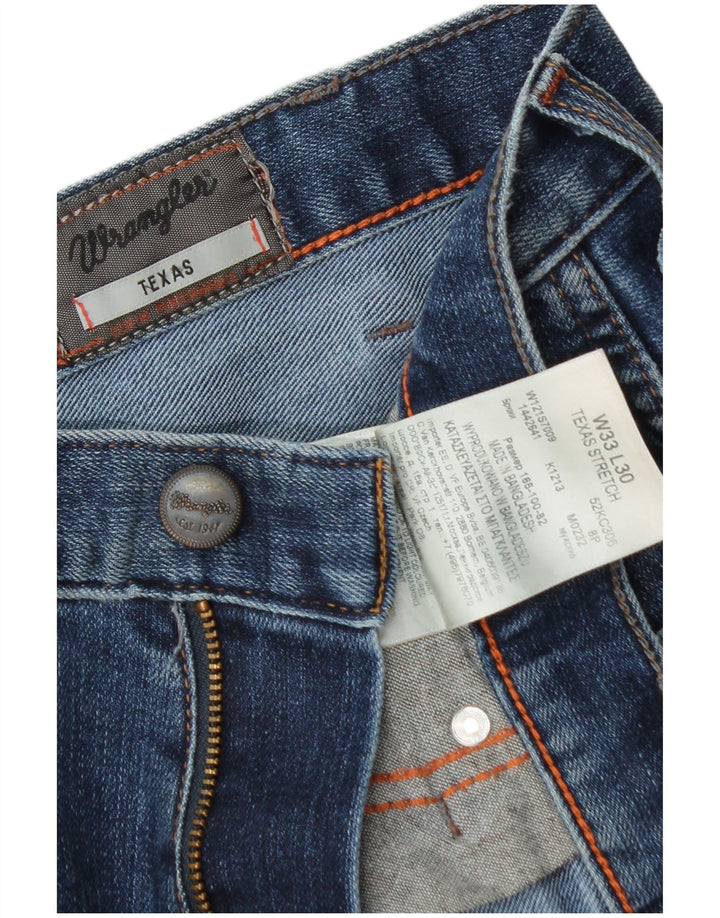 Wrangler Damen Texas Straight Jeans W33 L30 Blaue Baumwolle