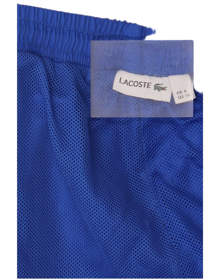 Lacoste Herren-Trainingshose, Größe 6, XL, blaues Polyester
