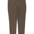 Zara Slim Chino-Hose für Damen, mittelgroß, W28, L27, braun kariert