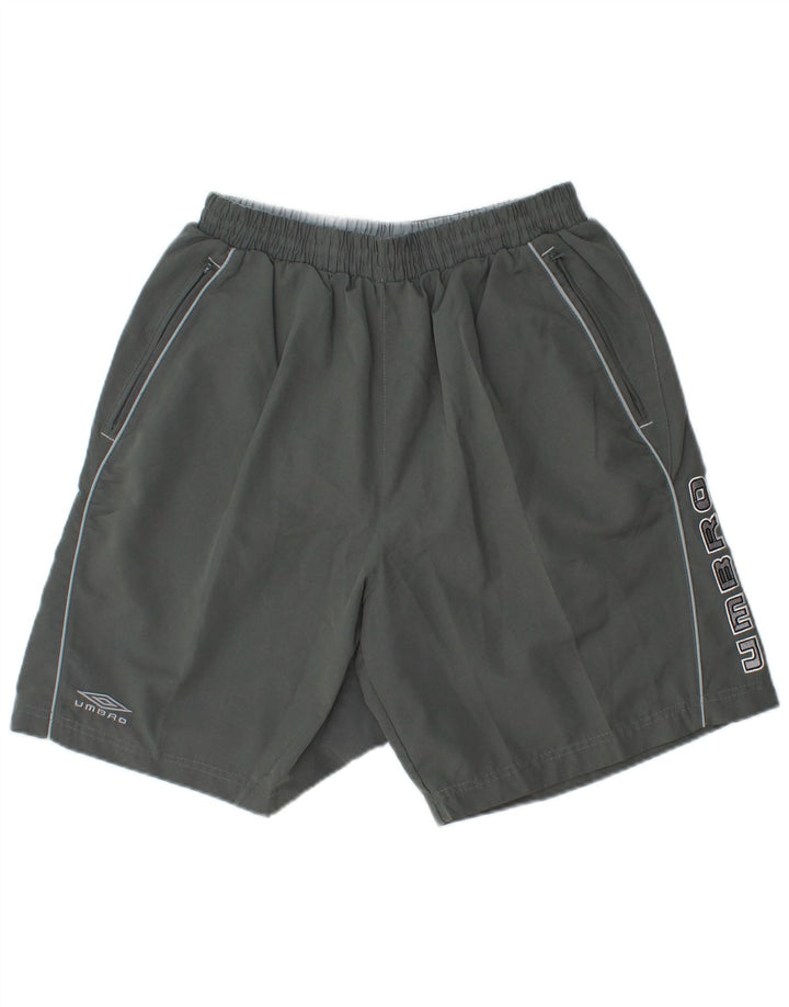 UMBRO Herren-Sportshorts mit Grafik, Größe L, grau, Polyester