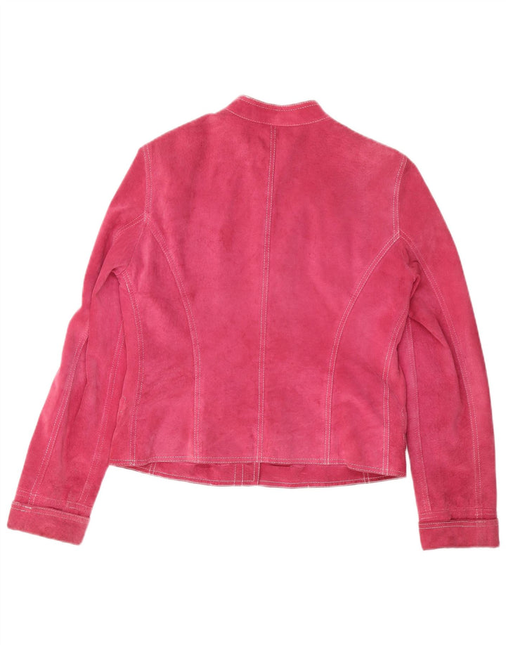 Conbipel Damen Wildlederjacke IT 46 Großes rosa Leder