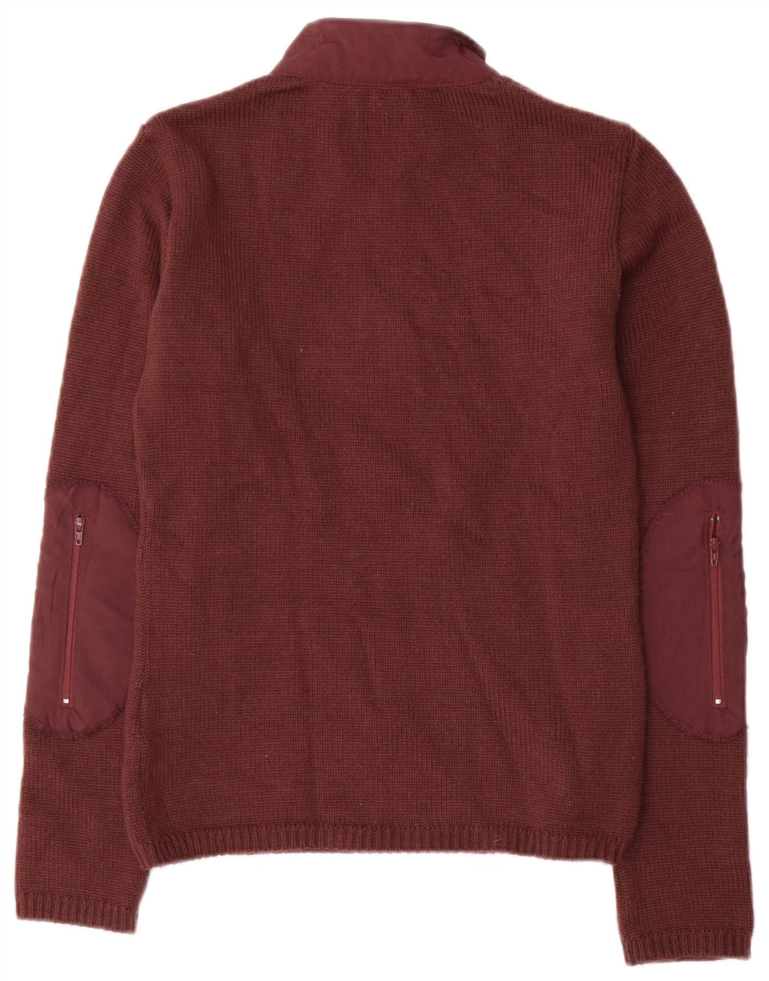 FILA Damen-Pullover mit Reißverschluss am Hals, UK 12, mittlere kastanienbraune Wolle