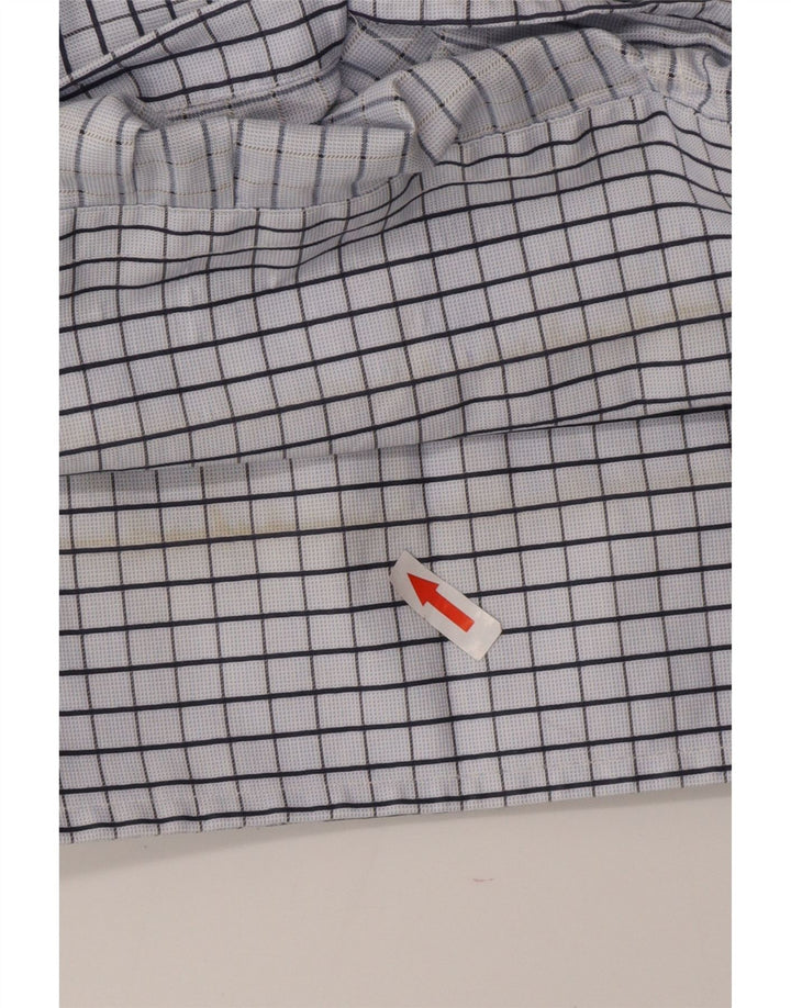 Massimo Dutti Herrenhemd Mittelblau kariert