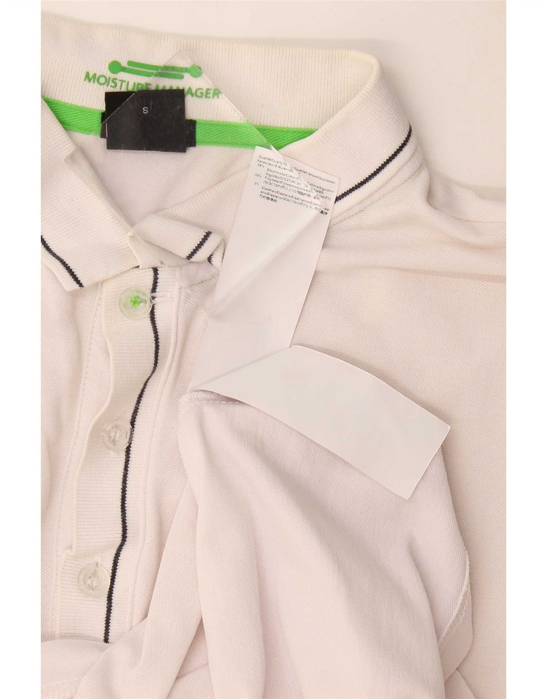 Hugo Boss Herren-Poloshirt, kleine weiße Baumwolle