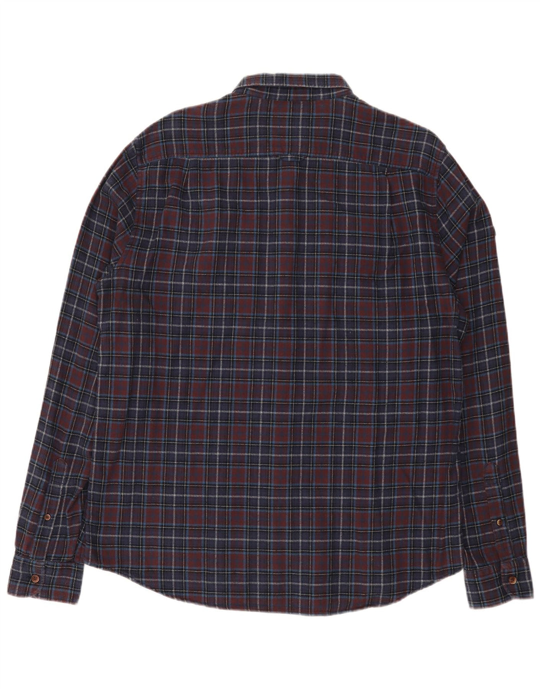 Superdry Herren-Flanellhemd mit normaler Passform, 2XL, Marineblau kariert