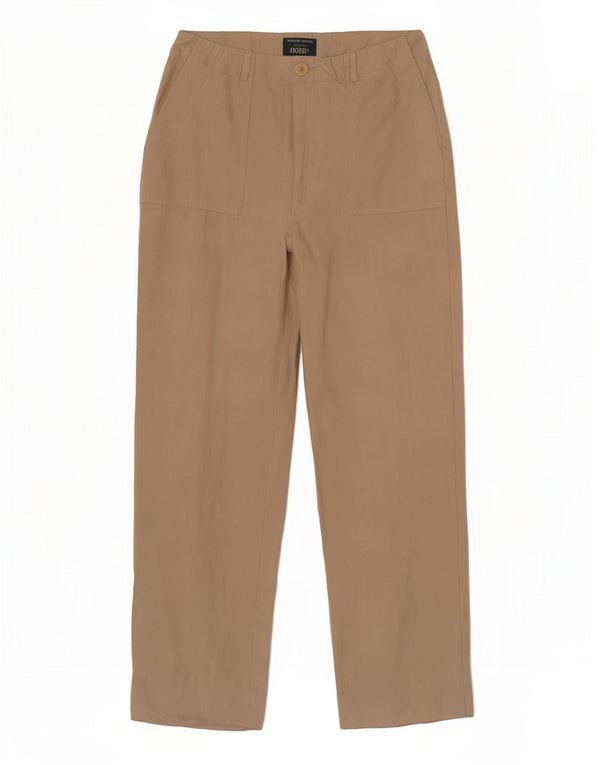 Hobbs Gerade Chino-Hose für Damen, UK 10, Größe S, W26, L29, Beige, Seide