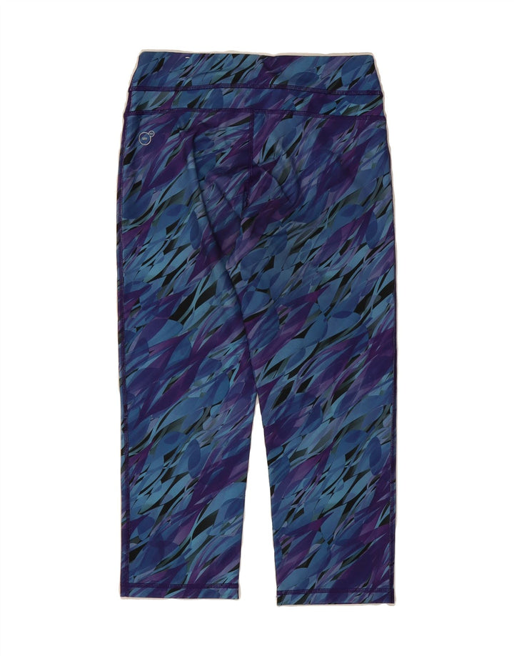 PUMA Womens Capri Leggings UK 12 Medium  Purple Camouflage Polyester Vintage Puma and Second-Hand Puma from Messina Hembry 