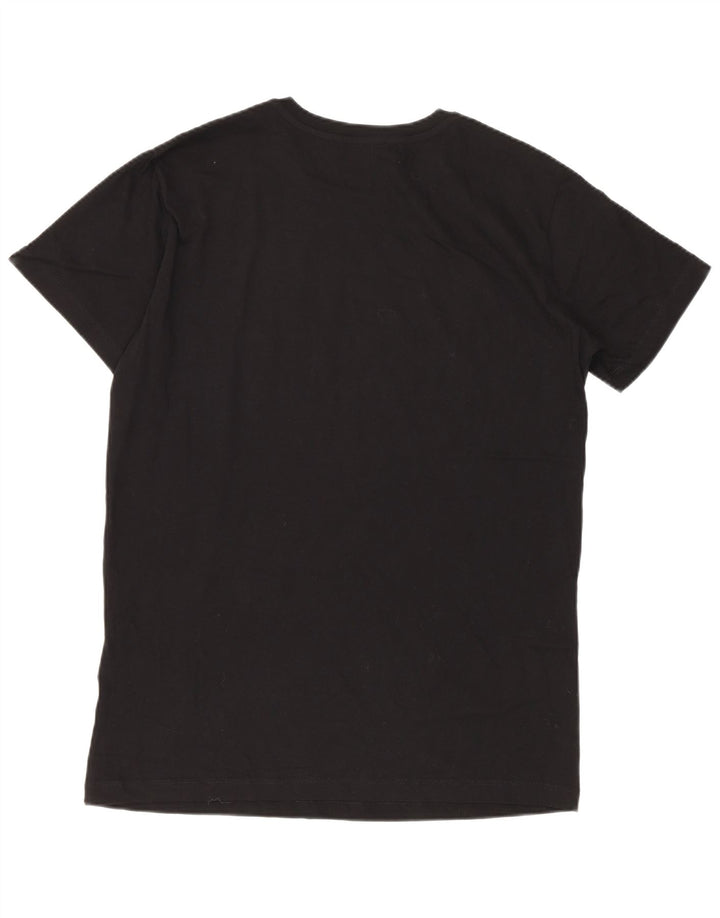 Diesel Herren-T-Shirt mit Grafik, Größe S, schwarze Baumwolle