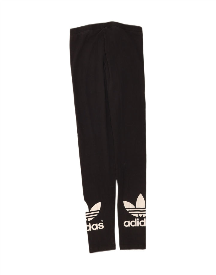 Adidas Damen Graphic Leggings UK 8 Small Schwarz