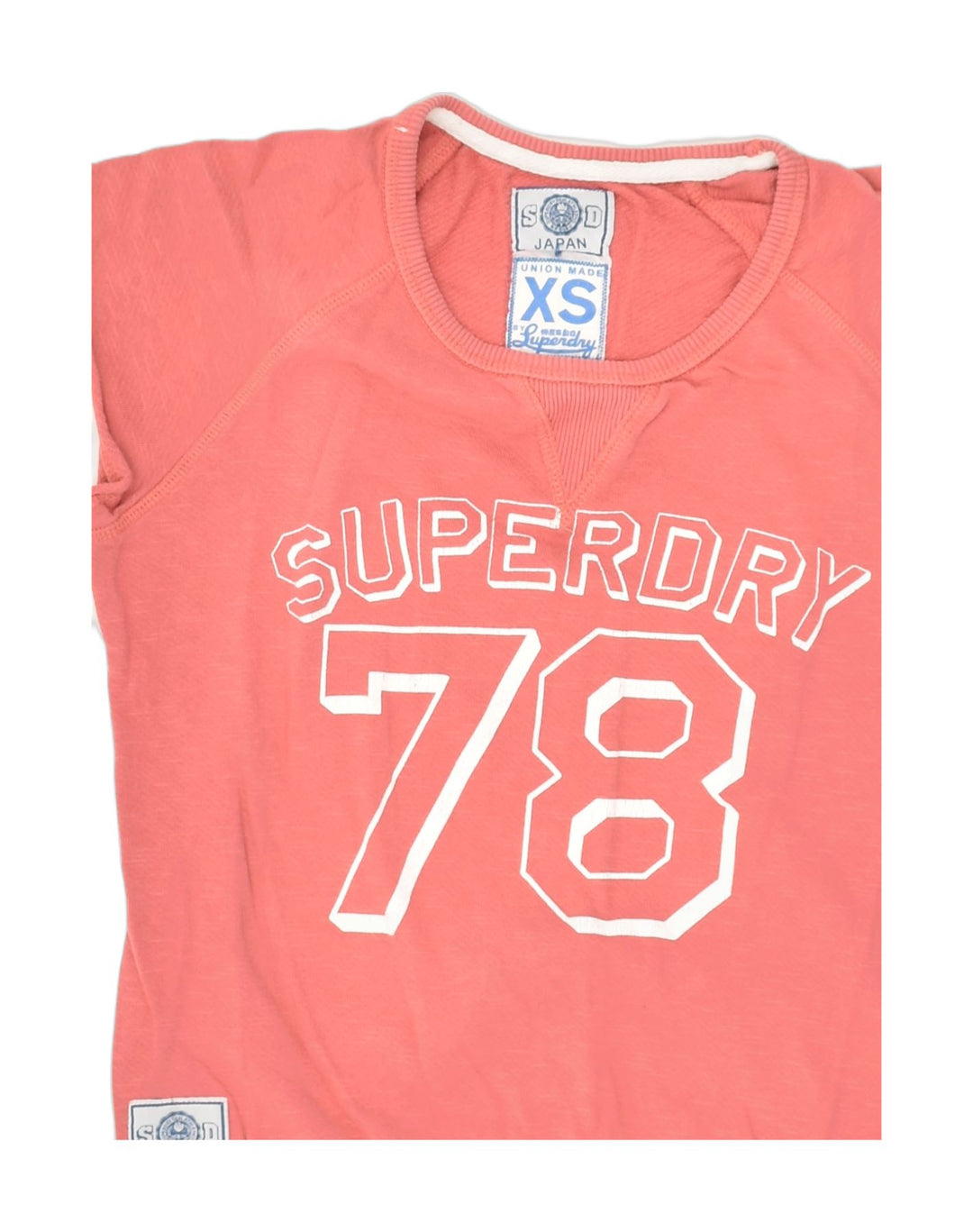 SUPERDRY Womens Graphic Sleeveless Sweatshirt Jumper UK 4 XS Pink Cotton | Vintage Superdry | Thrift | Second-Hand Superdry | Used Clothing | Messina Hembry 