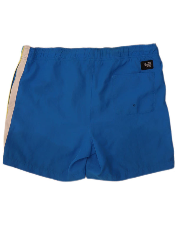Nike Herren-Badeshorts aus mittelblauem Colourblock-Polyester