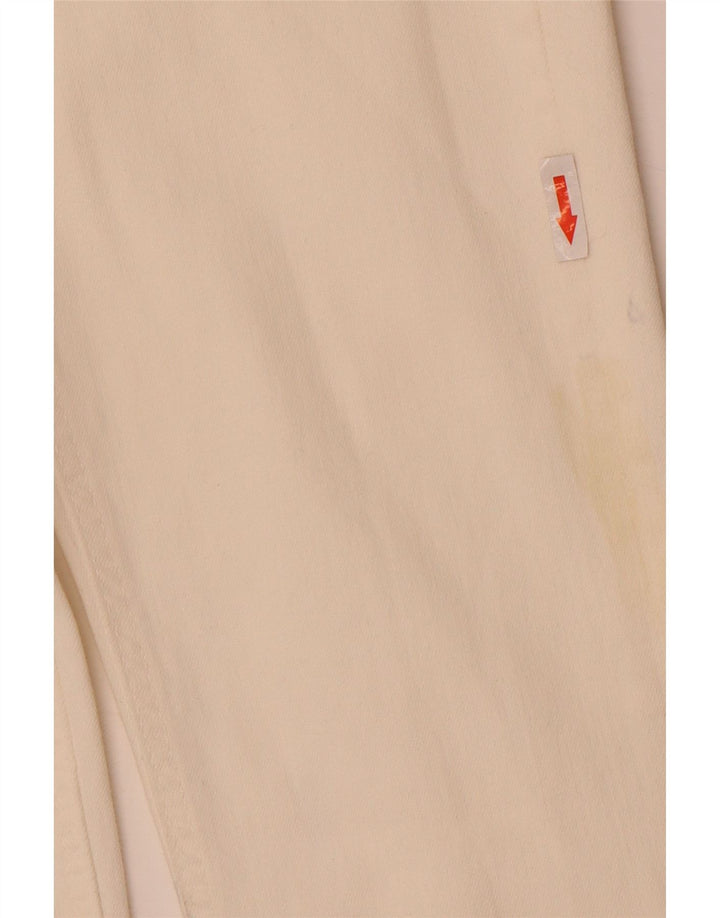 Zara Damen Schlagjeans EU 34 2XS W24 L32 Weiße Baumwolle