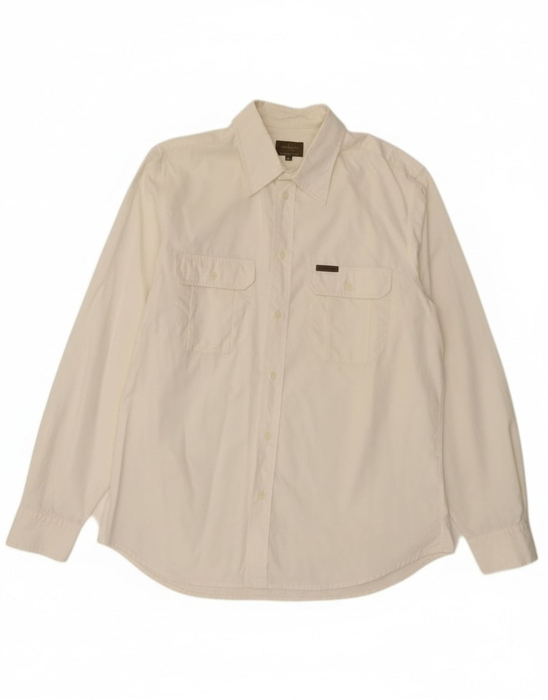 Calvin Klein Herrenhemd XL aus weißer Baumwolle