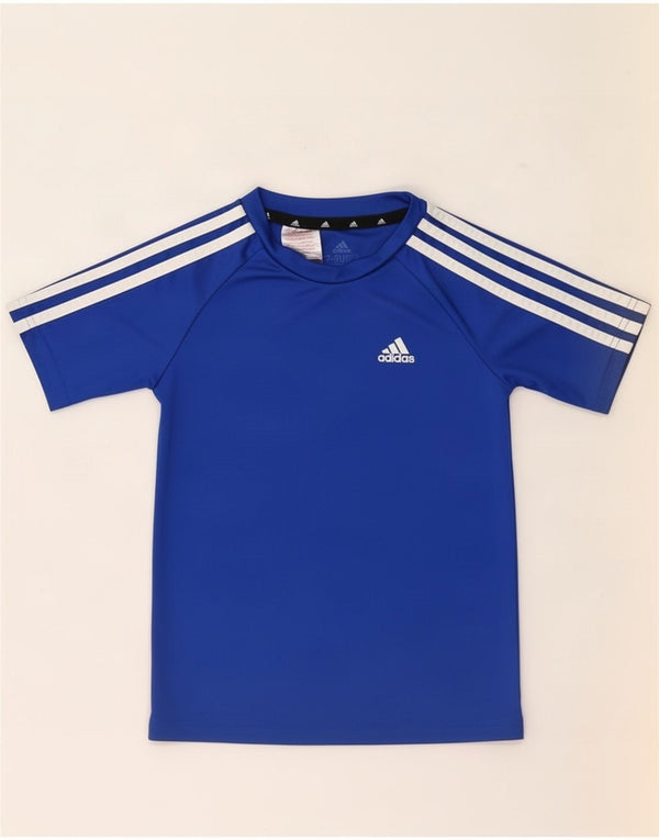 Adidas Jungen Aeroready T-Shirt Top 7-8 Jahre Blaues Polyester