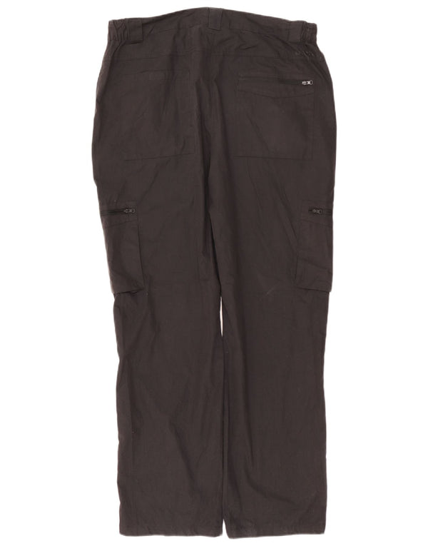Mountain Warehouse Womens Straight Cargo Trousers W36 L30 Black Polyester