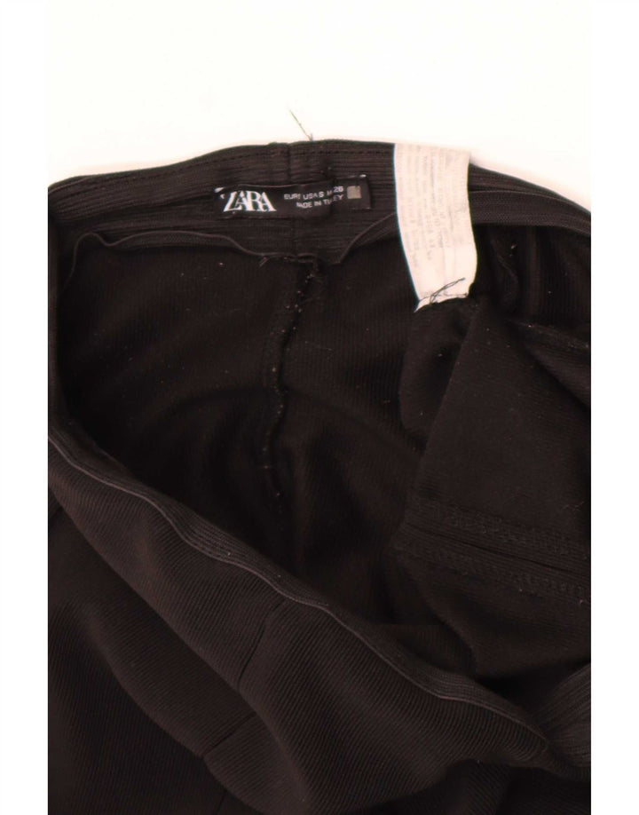 Zara Damen-Leggings, klein, schwarzes Polyester