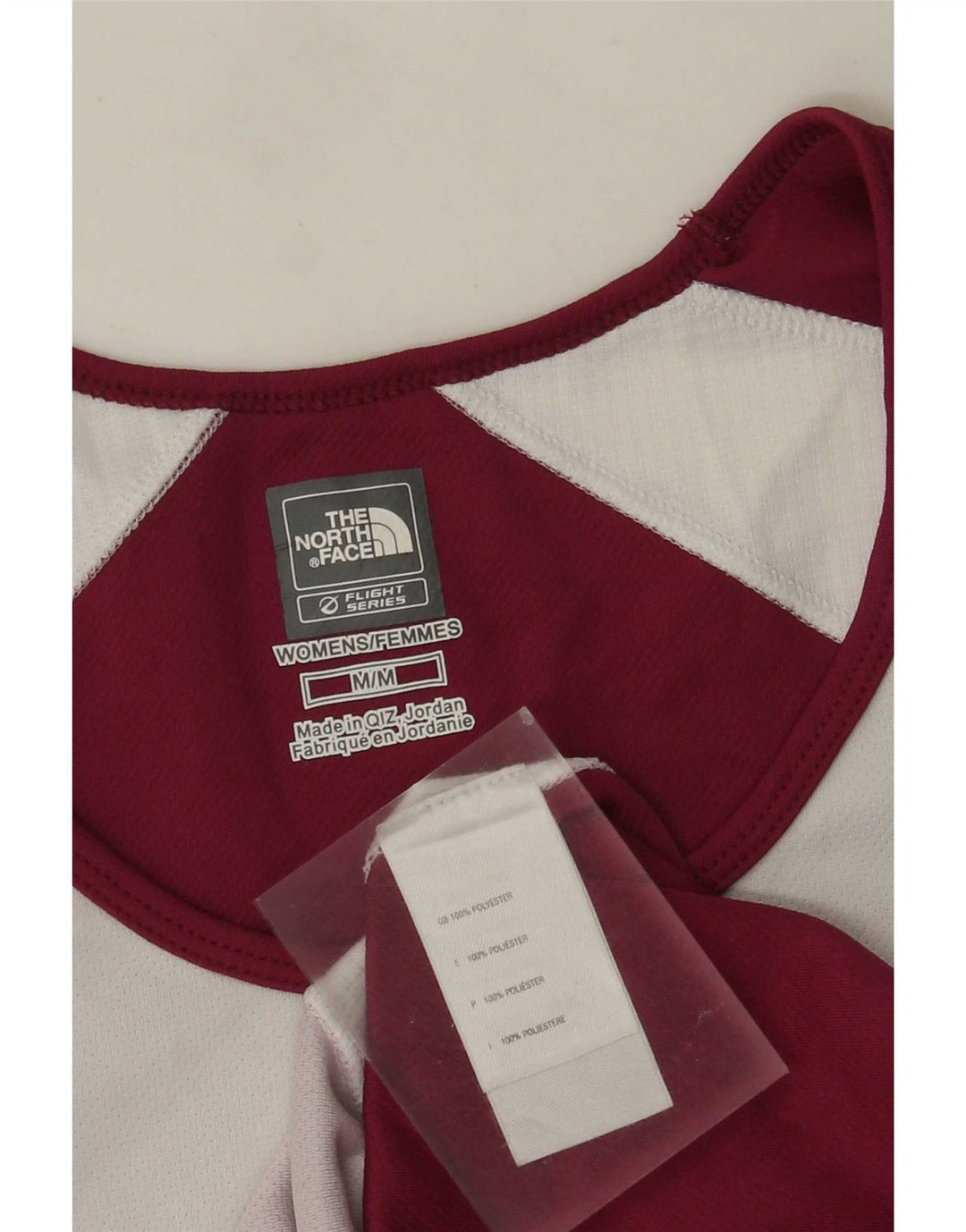 The North Face Damen-Weste-Top, UK 12, mittleres Burgunderrot, Colourblock-Polyester