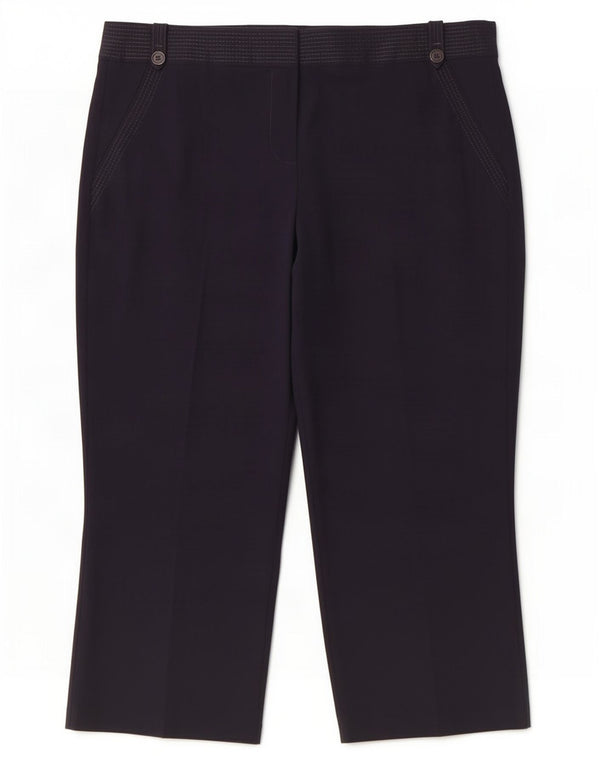 Marks & Spencer Damen-Hose, kurz geschnitten, UK 46, Größe L, W34, L25, Marineblau