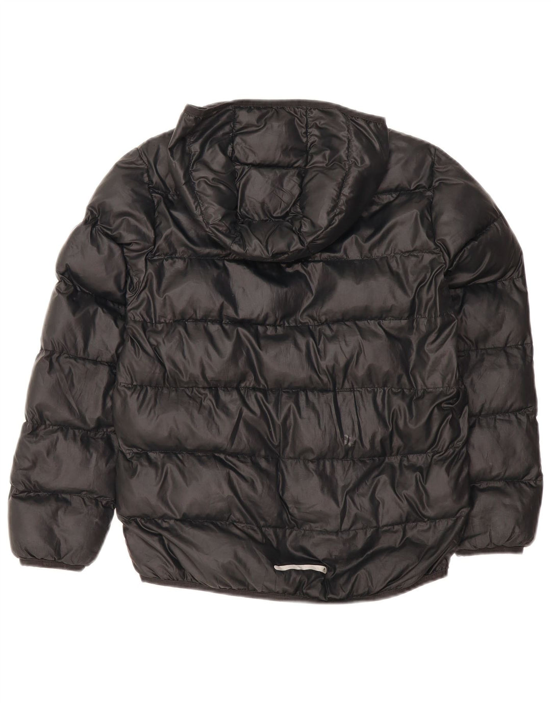 Adidas Jungen wattierte Jacke mit Kapuze, 11–12 Jahre, schwarzes Polyester