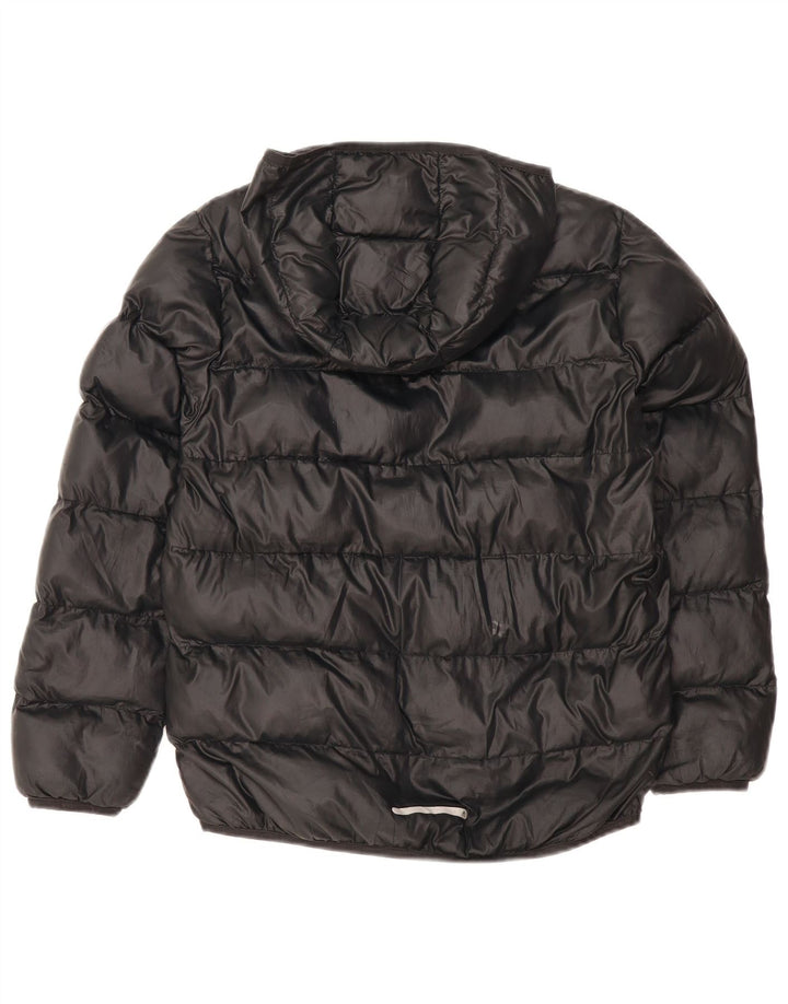 Adidas Jungen wattierte Jacke mit Kapuze, 11–12 Jahre, schwarzes Polyester